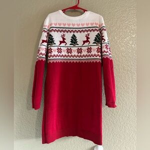 Christmas sweater dress. Size 10-12. Used but in excellent condition.
